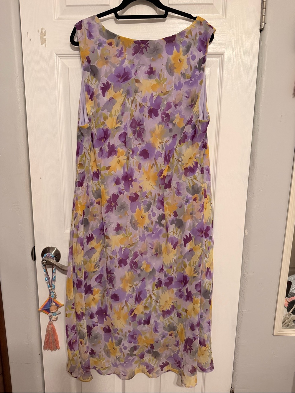 Vintage Purple Floral Chiffon Dress Plus Size 26W - Picture 2 of 4